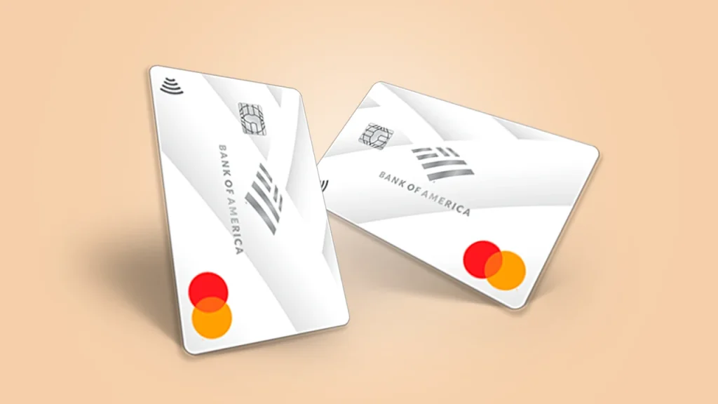 Person reviewing the BankAmericard application process