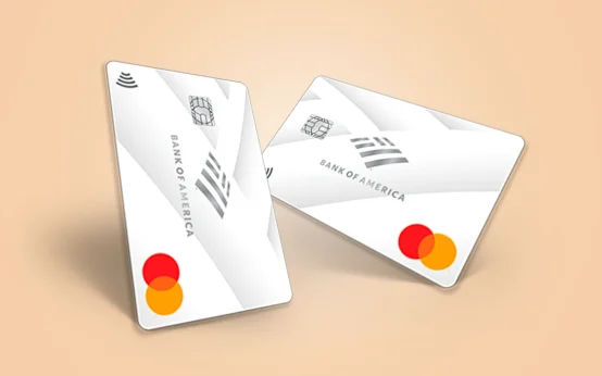 Person reviewing the BankAmericard application process